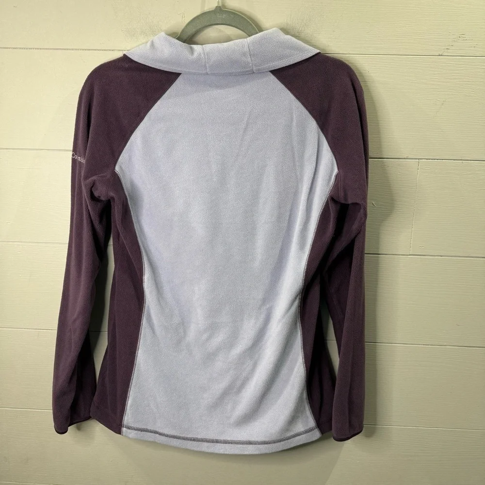 Columbia | Women’s Quarter Zip Purple Colorblock Lightweight Sweater Size Medium